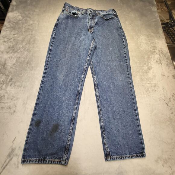 Levis 550 Jeans Mens 33x30 Blue Relaxed Fit Tapered Leg Zip Fly Denim Classic - Picture 1 of 12